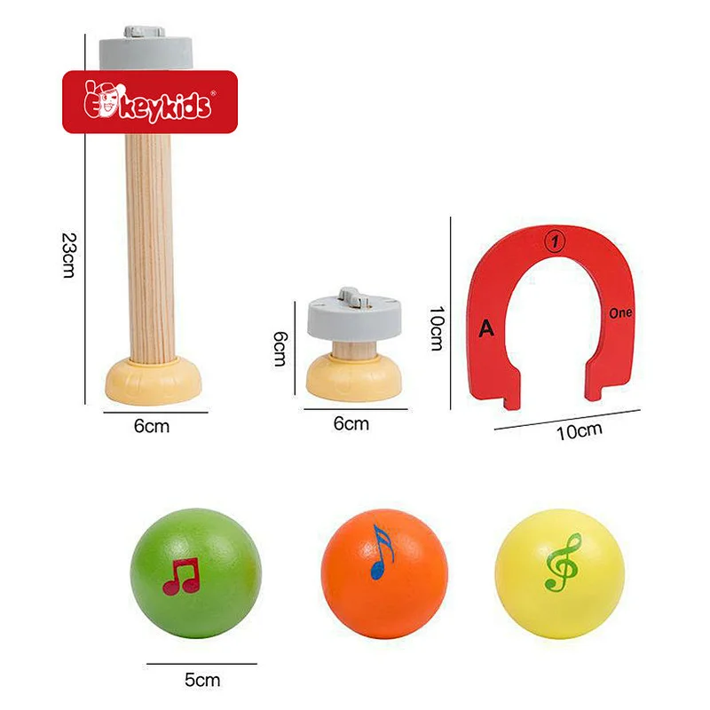 customize multicolor music wooden marble run race track games for children W04E448